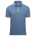 Alex Vando Men's Moisture Wicking Zipper Golf Polo Shirt (Various)