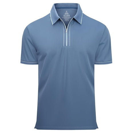 Alex Vando Men's Moisture Wicking Zipper Golf Polo Shirt (Various)