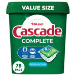 78 Cascade Dishwasher Detergent Pacs