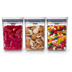 3-Piece OXO Good Grips Small Square Short POP Container Set