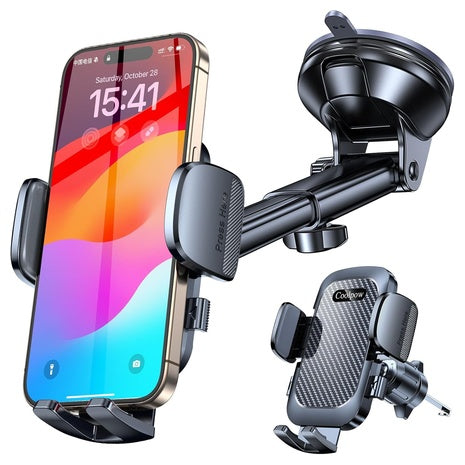 360° Rotating Car Phone Mount for Window, Vent & Dash