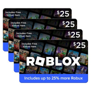 4 $25 Roblox eGift Cards Includes Exclusive Virtual Item