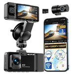 NEXPOW 3-Channel 4K Dash Cam