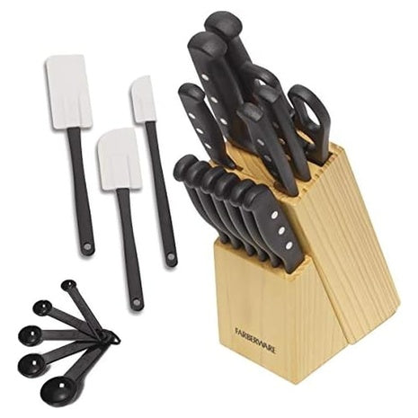 22-Piece Farberware Knife Block & Kitchen Tool Set