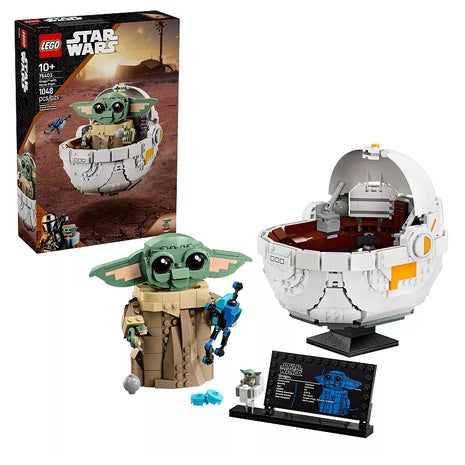 LEGO Star Wars The Mandalorian Grogu with Hover Pram Buildable Toy Figure