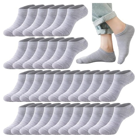 12-Pair Thin Breathable No Show Low Cut Ankle Socks