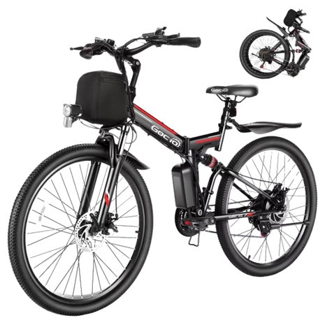 Gocio 500W 26" Adult Electric Bicycles Foldable Ebike (2 Options)