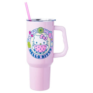 Hello Kitty Kawaii Fruits 40oz Tumbler with Handle