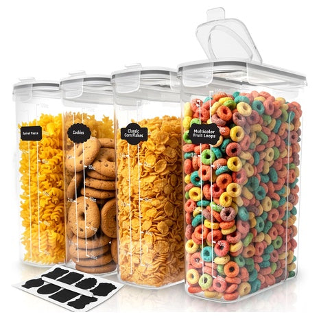 4-Pack Airtight Food Storage Containers with Lids