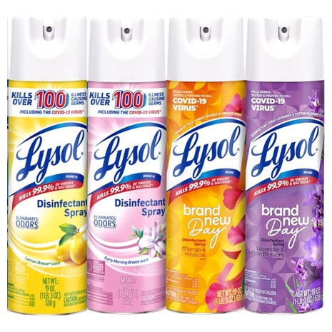 2-Pack Lysol Disinfectant Spray (4 Scents)