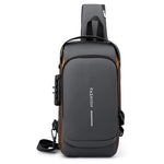 Waterproof Anti-Theft PU Leather Crossbody Travel Sling Bag With Lock
