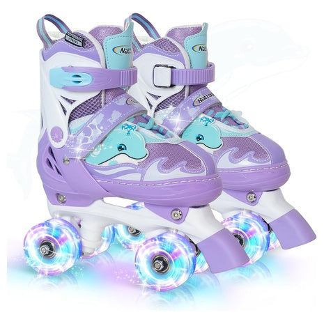 Adjustable Light-Up Kids Roller Skates