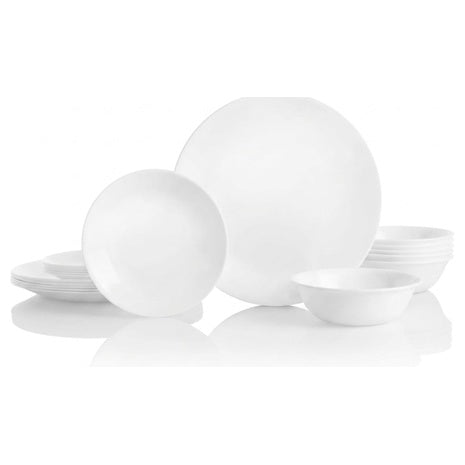 18-Piece Corelle Vitrelle Triple-Layer Glass Plates & Bowls Dinnerware Set