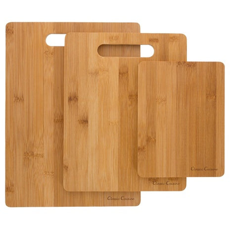3-Piece Bamboo Cutting Board Set