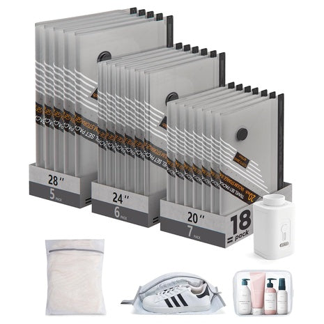 21 Piece Travel Vacuum Bag Set With Wireless Pump