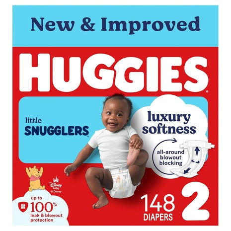 148 Huggies Little Snugglers Size 2 Diapers