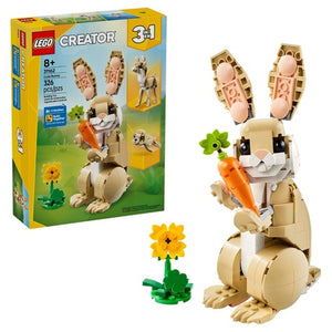 LEGO Creator 3-in-1 Cute Bunny Building Toy Kit