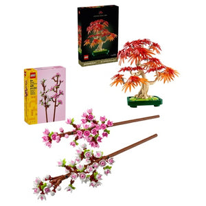 LEGO Japanese Red Maple Bonsai Tree & Cherry Blossoms Bundle