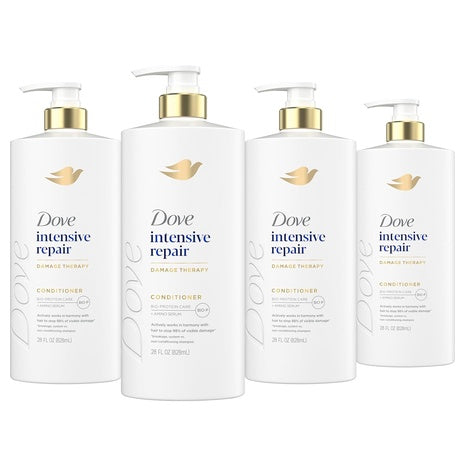 4 Big Bottles Dove Intensive Repair Conditioner with Pump