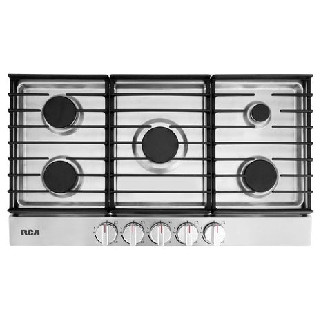 36" 5-Burner Stainless Steel Gas Cooktop