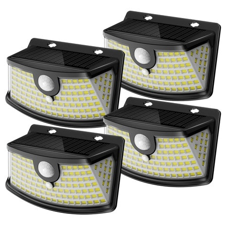 4-Pack Waterproof 120-LED Solar Motion Sensor Lights