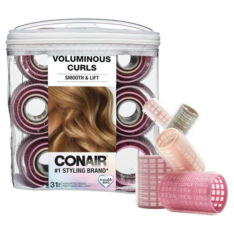 31 Assorted Conair Heatless Curls Hair Rollers
