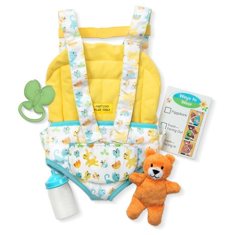 Melissa & Doug Mine to Love Carrier Play Set with Toy Bear