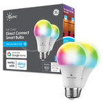 2 GE Cync A19 Smart LED Light Bulbs