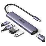 UGREEN 5-in-1 Multiport USB Hub With 4K HDMI, 100W PD USB-C, 3 X USB-A