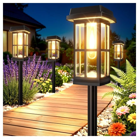 8-Pack Solar Pathway Lights W/ 2 Lighting Modes