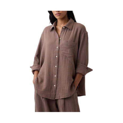 Oversized Gauze Shirt (4 Colors)