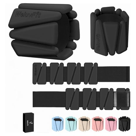 2-Pack Adjustable Silicone Wrist & Ankle Weights