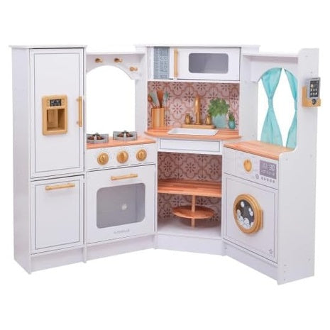 KidKraft Ultimate Corner Wooden Play Kitchen with Lights & Sounds