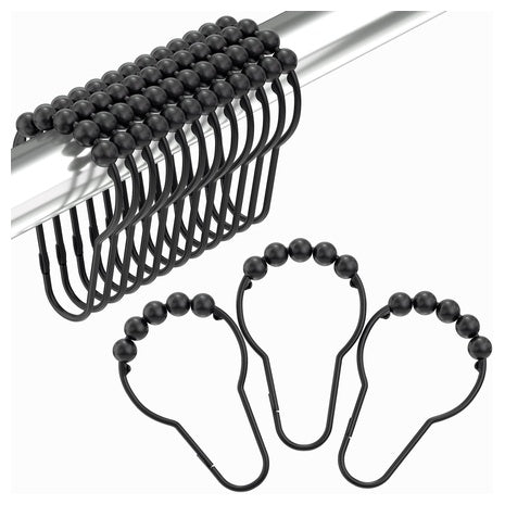 12-Pack Shower Curtain Hooks