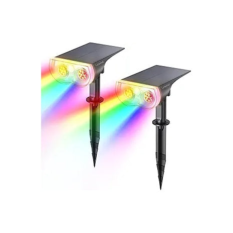 2-Pack Linkind StarRay RGB Outdoor Garden Solar Spot Lights