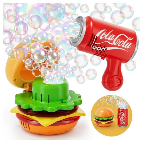 Burger & Cola Bubble Machine Combo With Bubble Gun