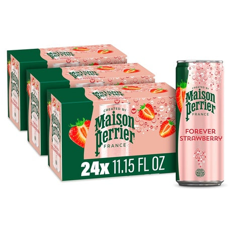 24 Cans Maison Perrier Forever Strawberry Flavored Sparkling Water