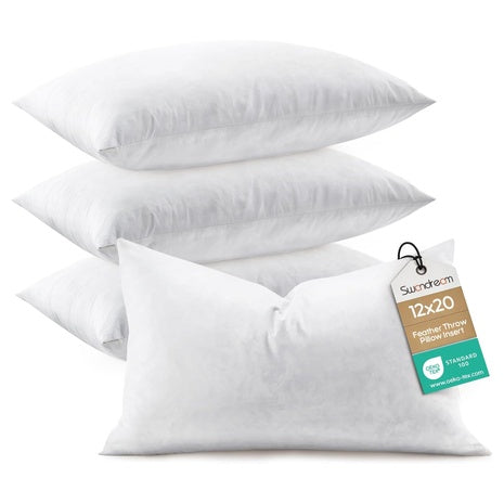 4 Feather Lumbar Pillow Inserts