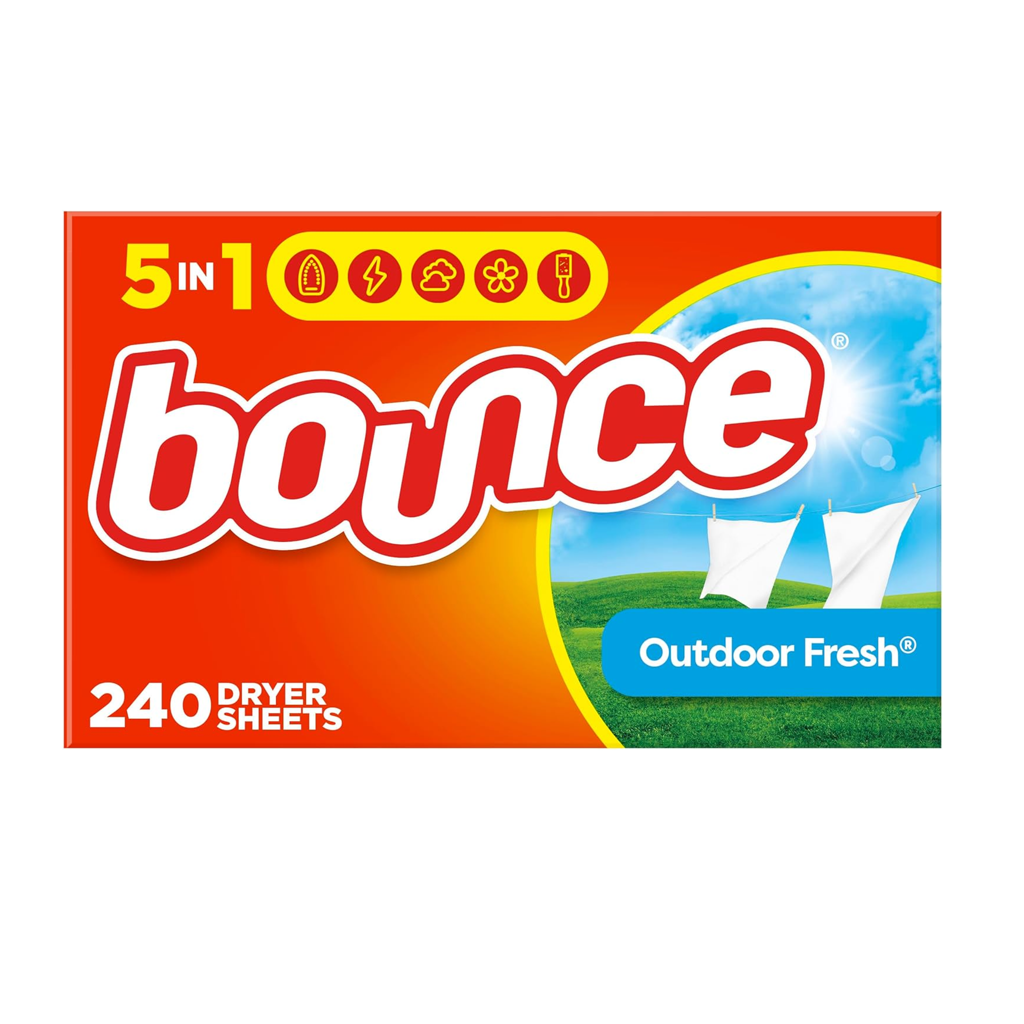 240 Bounce Fresh Fabric Softener Dryer Sheets