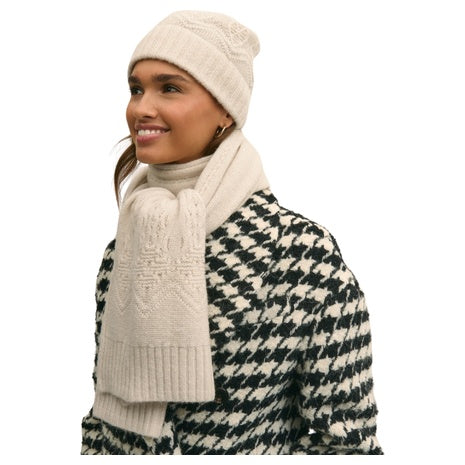 Cotton Alpaca Wool Blend Hat & Scarf Boxed Set