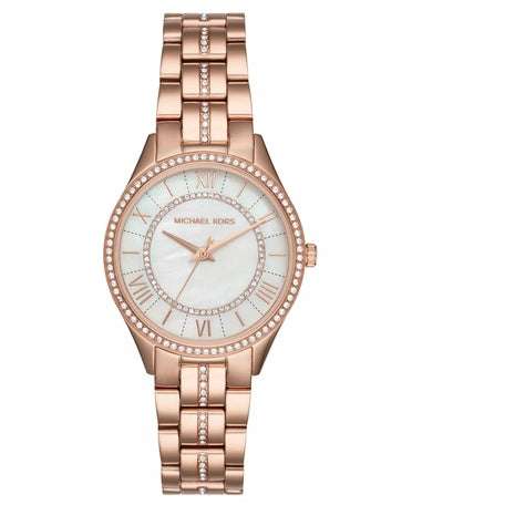 Michael Kors Women's Lauryn Rose Gold Tone Stainless Steel Bracelet Watch