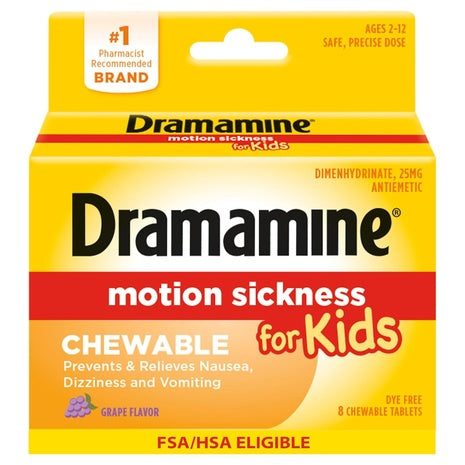 Dramamine Kids Chewable Motion Sickness Tablets