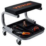 VEVOR 250 lbs Capacity Padded Rolling Workshop Stool W/Tool Tray Storage