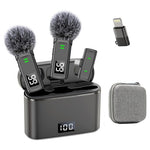 Noise Canceling Wireless Lavalier Mic With Charging Case