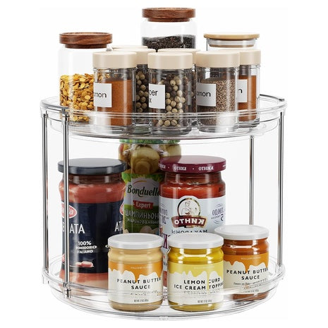 2 Tier Lazy Susan Turntable Organizer