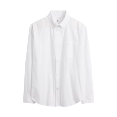 Kids Organic Cotton Poplin Uniform Relaxed Shirt