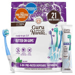 21 Prepasted Disposable Mini Toothbrushes