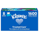 Targeted: 8 Flat Boxes Kleenex Trusted Care Facial Tissues