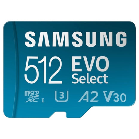 512GB Samsung EVO Select microSDXC Card w/ SD Adapter