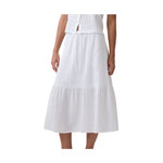 Pull-On Gauze Midi Skirt (3 Colors)